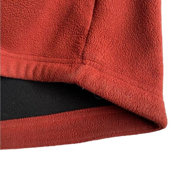 Timberland Full Zip Fleece Jacket Men's Size L Burnt Orange High Neck Zip Pocket - Picture 15 of 16
